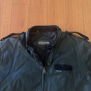 Men's Members Only Leather Jacket XLT Extra Large Tall Black